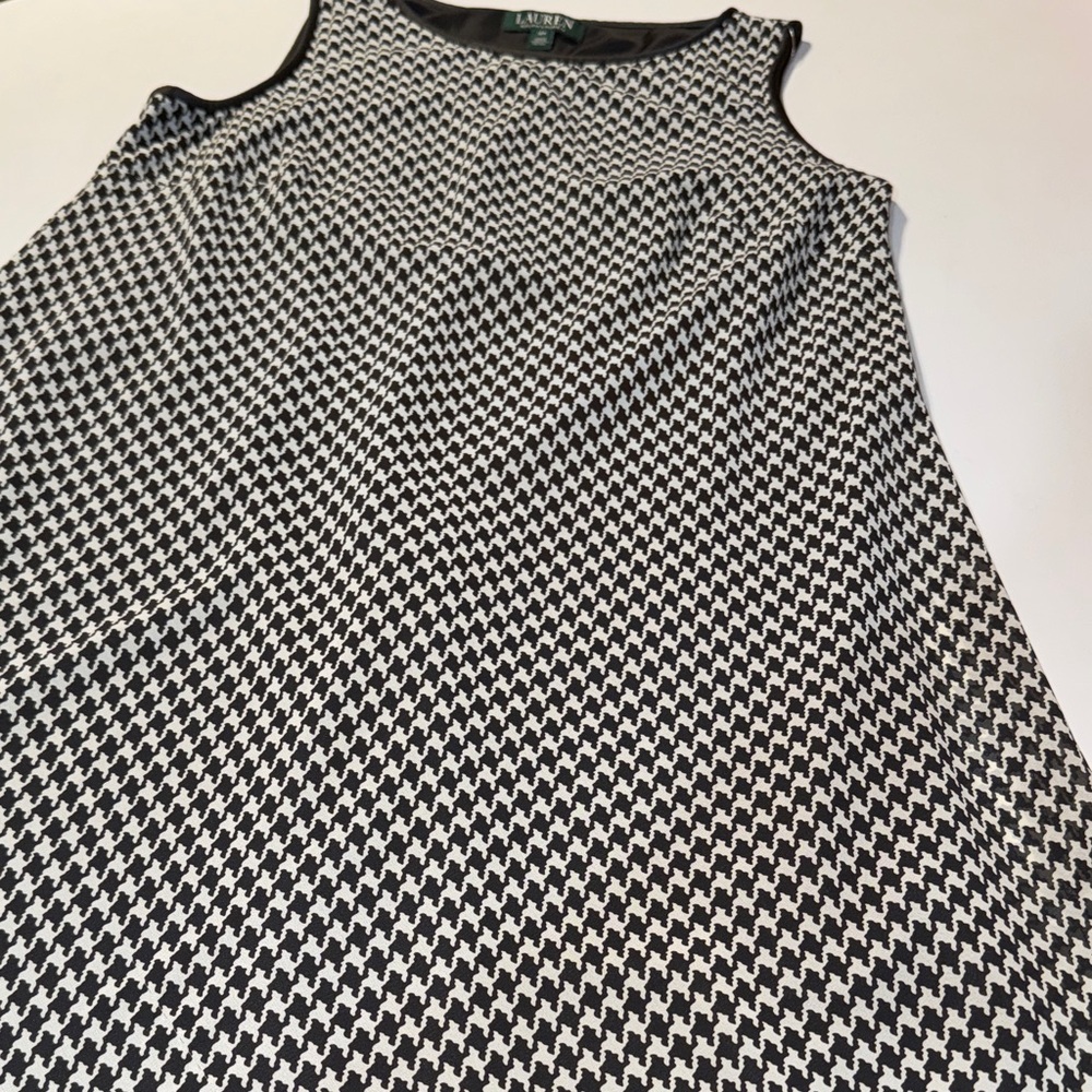 Lauren Ralph Lauren Black and‎ White Houndstooth Dress